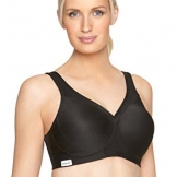 Glamorise Damen Bügelloser BH Sport – Der ultimative für große Größen, Einfarbig, Gr. 95G, Schwarz (Schwarz 2)