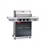 Barbecook Gasgrill Siesta 412 ohne Plancha, grau, 142 x 55,6 x 118 cm, 2239241202 - 1