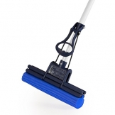 CleanAid OneTouch Easy Wischmop, Bodenwischer, Wringmop - besonders saugstark - mit PVA Schwamm und Teleskopstiel - 1