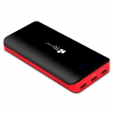 EC Technology 22400 mAh Externer Akku mit 3 USB (5.5A) Ausgangen hohe Kapazitat Powerbank Dual Eingang Port (4A) Tragbar Hochleistungsakku für iPhone iPad Samsung und andere Smartphones - Schwarz/Rot - 1