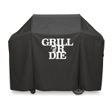 GRILL OR DIE® GT58 Grillabdeckung-Schutzhülle Gasgrill für Weber Genesis II 300 ★ Premium-Grillzubehör in schwarz ★ wasserdicht und passgenau wie Weber-Abdeckhaube 7134 (147cm / 58in, Schwarz) - 1