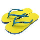 It's Me | Flip Flops, Damen | Bänder schmal | Farbe gelb / blau | Jetzt Natur Kautschuk | rutschfest | superweich | Fühle den Unterschied! - 1