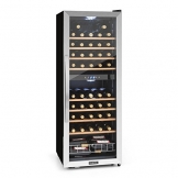 Klarstein Vinamour 54D • Weinkühlschrank • Getränkekühlschrank • Gastro-Kühlschrank • 2 Zonen • 148 Liter • 54 Flaschen • 8 Holzeinschübe • LED-Beleuchtung • sehr leise • LCD-Display • Touch-Bediensektion • verstellbare Standfüße • schwarz-silber - 1