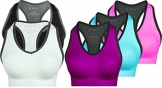 M-Mala Sport BH Sport-BH Yoga Bralette 3er Pack abnehmbare Polsterung Schock Absorber Compression, 3XL, 3x Mix - 1