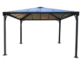 Palram Palermo Gazebo 3600 Gartenpavillon, grau, 360 x 360 x 295 cm - 1