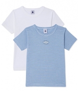 Petit Bateau Jungen Unterhemd Lot 2P T Shirtmc 2428200, 2er Pack, Mehrfarbig (Special Lot 00 00), 98 (Herstellergröße: 3ans/95cm) - 1