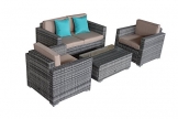 Polyrattan Lounge Gartenmöbel Set Garnitur Sitzgruppe Gartenmöbel GM9SJ-D-4SD - 1