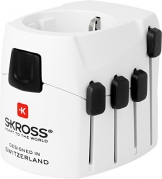 SKROSS PRO - Reiseadapter für Reisende aus Europa (Schuko-Standard) mit patentierten Länderschiebesystem für Reisen in über 220 Länder (USA, UK, Australien, China, Italien, Schweiz, Brasilien …) - 1